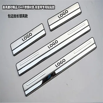 

High quality stainless steel Scuff Plate/Door Sill Protector Sticker Car Styling For 2012-2018 Ford Focus Car styling
