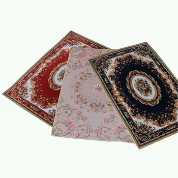 

3D Coral Flannel Floral Printing Door Mat Anti-Slip Floor Door Kitchen Bathroom Carpets Water absorption Luxury Home Carpets Mat