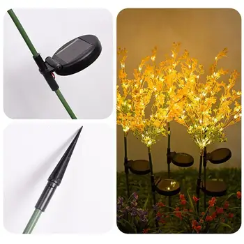 

2Pcs Solar Power Flower LED Light Outdoor Yard Lawn Landscape Lamp Decor Light Stakeout light