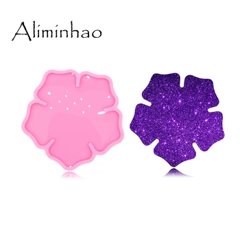 

DY0488 Shiny High Quality Flowers Shape Silicone Epoxy Resin Molds DIY Geode Coaster Agate Mould