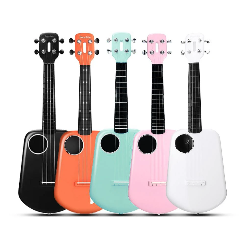 Populele 2 23 Inch Carbon Fiber USB Smart Ukulele APP Control Bluetooth 4.0 With Led Lamp Beads For Beginner