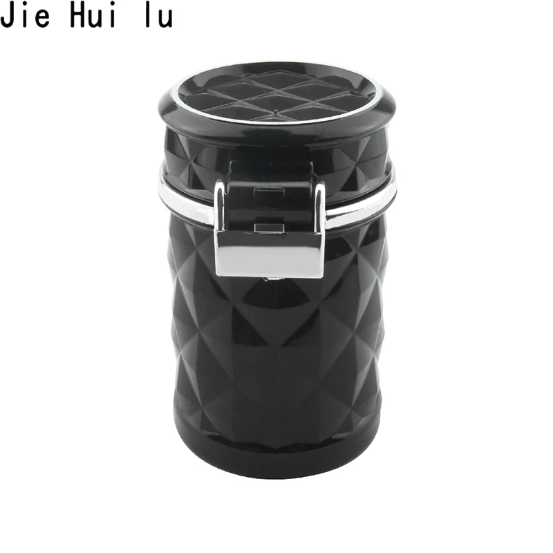 Luxury Car Ashtray with LED Light Cigarette Smoke Travel Remover Ash Cylinder Car Smokeless Smoke Cup Holder Auto Accessories