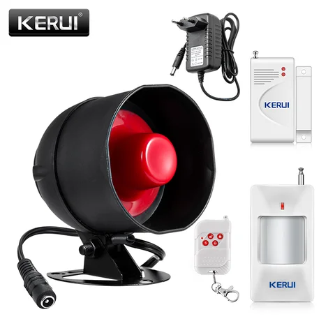 Standalone Security Alarm System Wireless Siren Motion Sensor Local Alarm Siren Horn With up to 100db Alarm Kit
