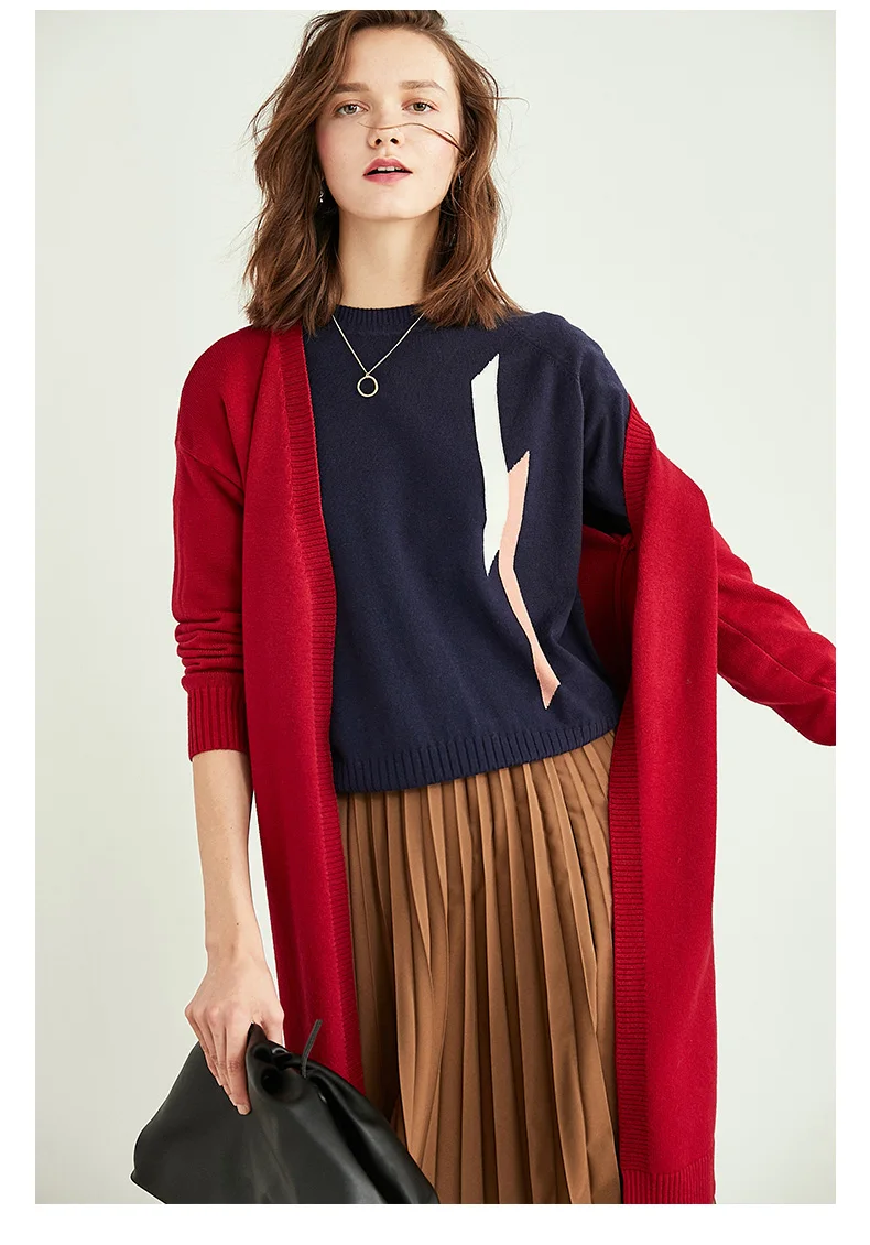 Зимний женский кашемировый длинный кардиган свитер Осенняя мода теплое пальто Свободное шерстяное кимоно вязаный кардиган женский жакет размера плюс