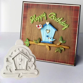 

Birdhouse Sugar Buttons Mould Silicone Mold Fondant Cake Decorating Tool Gumpaste Sugarcraft Chocolate Forms Bakeware Tools