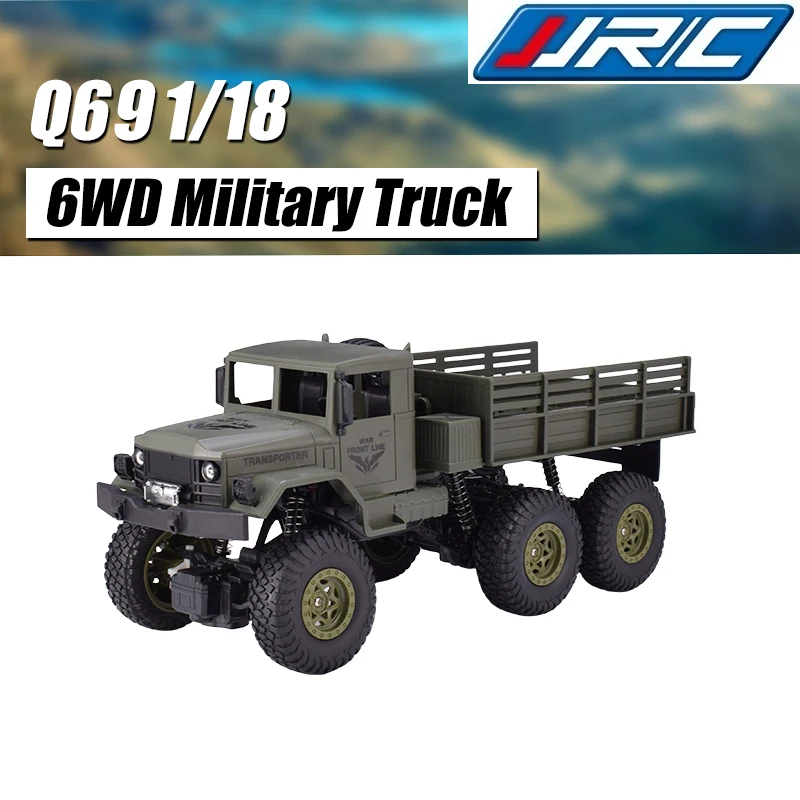 JJRC Q69 1:18 2.4G 4CH 6WD 130 Brushed Motor RC Truck Ca Vehicle Off-Road Military r RTR Model Toys for Boys Green/Yellow - Цвет: Зеленый