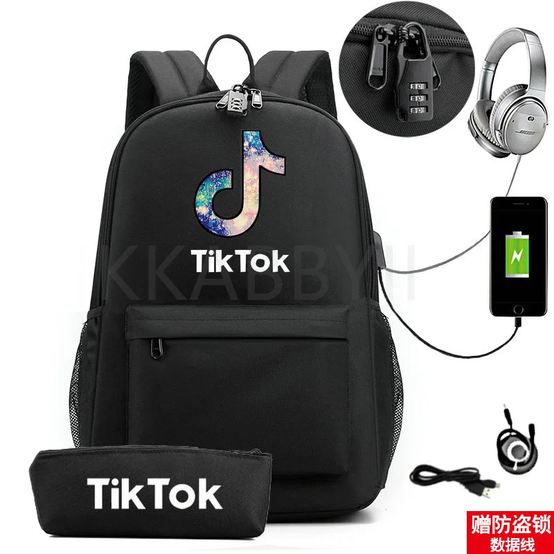 Tik Tok Cool Backpacks For Boy Girl School Bags Rucksack Teenagers