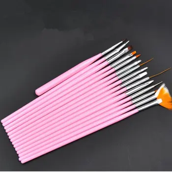 

Nail Brush 15 Pieces Nail Drawing Pen Point Painting Brush White Rod For Gifts