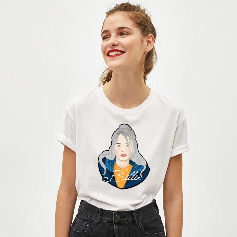Billie Eilish/футболка Топы в стиле хип-хоп для подростков, Kpop, футболки, футболки с надписью «Bad Gay» повседневные короткие женские футболки унисекс для детей г., мужские футболки