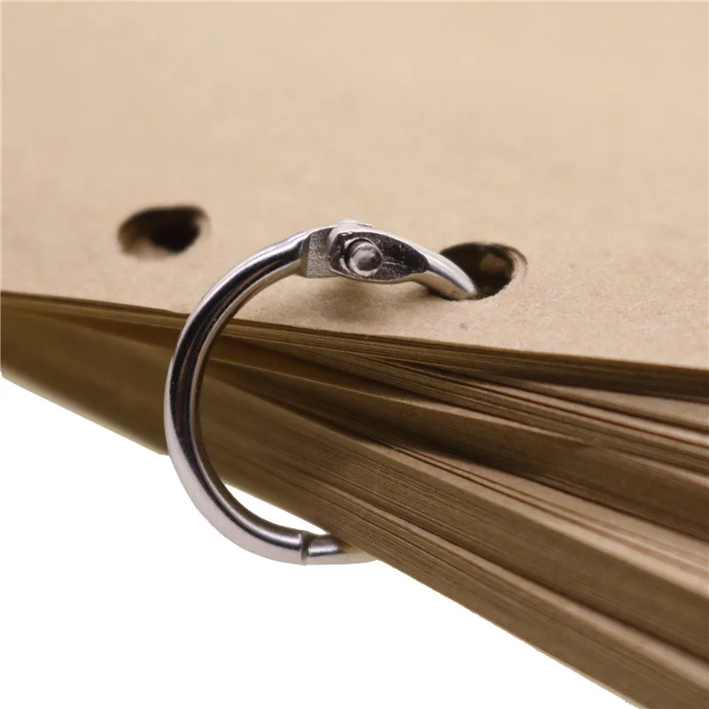 20 Pcs Loose ring Keychain Stainless steel ring Notebook loose-leaf Multi-functional steel 20/30/25/68/82/45/55/38mm