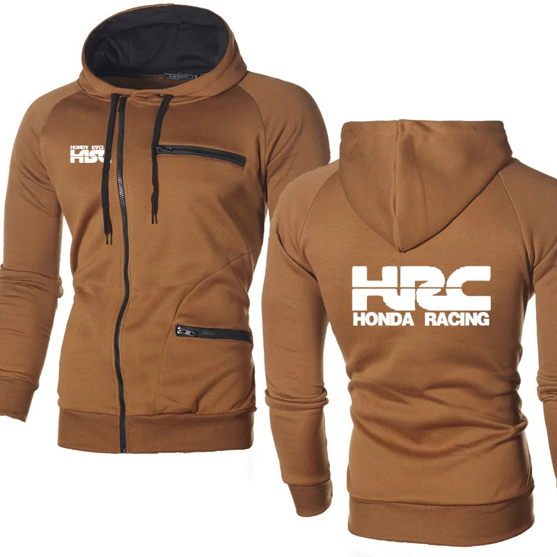 Mens jackets HRC Race Motorcycle Printing Spring Autumn Casual Men's Sweatshirt High Quality Cotton Oblique chain hoodie | Мужская