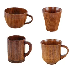 Натуральная деревянная чашка, посуда для напитков, кофейная кружка для питьевой воды, деревянная кофейная чашка, чашка для питья, кухонная, столовая, бар