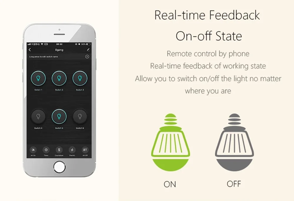 parede interruptor vidro painel toque atual controle