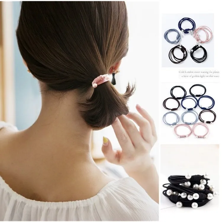 

New Style 10Pcs/Set Ribbon Bowknot Hair Ropes Rubber Band Cute Hair Tie Bow Star Elastic Hair Band Women Girls Hair Accessories