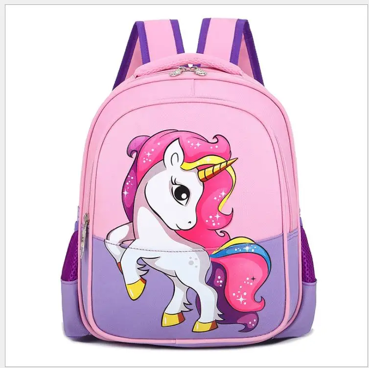 Mochilas для маленьких мальчиков и девочек, рюкзак с 3D рисунком единорога, милый детский рюкзак для детского сада, школьная сумка, рюкзак - Цвет: as pictures