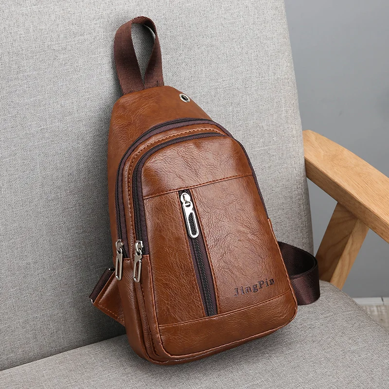 

2019 New Style Chest Bag Men's Casual Retro Fashion Simple Light Chest Bag Versatile Shoulder Bag Outdoor Briefcase