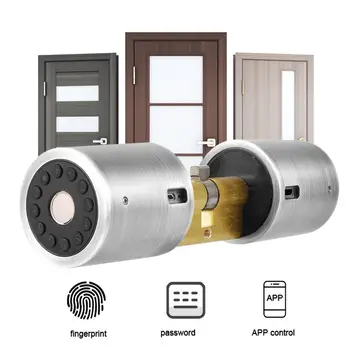 

Fingerprint Door lock Smart Fingerprint Password Bluetooth APP Ball Door Anti-Theft Security Lock System cerradura inteligente