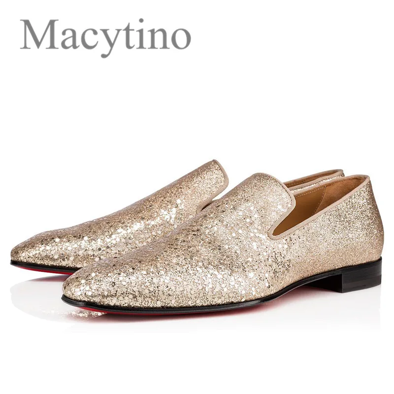 Champagne Gold Bling Bling Glittery Men�s Shoes Formal