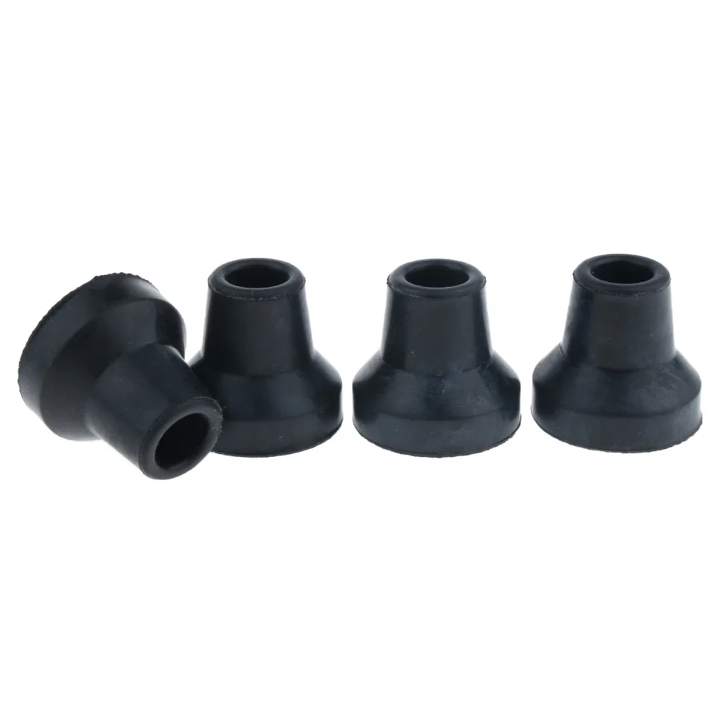 4Pcs Rubber Cane & Walker Tips - Anti Skid Chair Leg Tips Caps, Trekking Pole Tips Protectors , Anti-skid