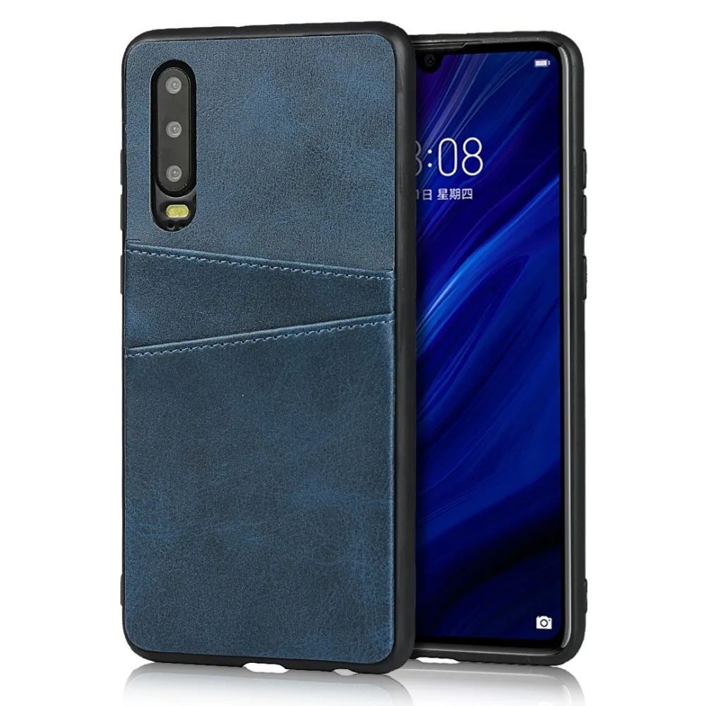 Силиконовый чехол для huawei P30 P20 Lite Pro PU кожаный чехол для huawei Honor 8X Honor 9 Lite чехол с слоты для карт