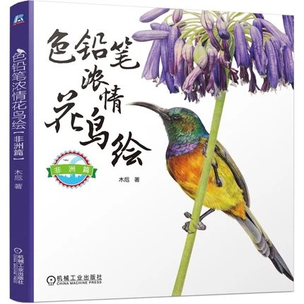 アフリカ花塗装鳥色鉛筆画本 鉛筆スケッチチュートリアル 手塗装色イラスト技術 Null Aliexpress