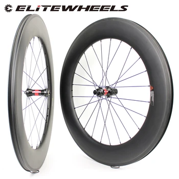 

Elite 700c Carbon Road Bike Wheels 25mm Width 88mm Depth Clincher Tubeless Tubular Wheelset Pillar 1423 Spoke DT SWISS 240s Hub