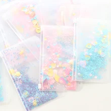 Domikee, креативные милые кавайные украшения для школьниц, с блестками, 6 отверстий, внутренний карман для переплета, планировщик, дневник, записная книжка A5A6