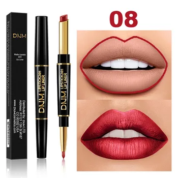 

1 pcs Double-end Lip Makeup Lipstick Pencil Long Lasting Tint Sexy Red Lipstick Beauty Matte Waterproof Liner Pen Lipstic TSLM1