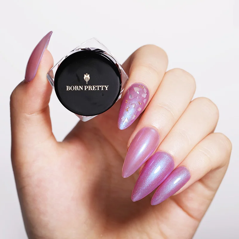BORN PRETTY перламутровый Мерцающий Порошок для ногтей 1 г Шелли пигмент пыль красочные украшения для ногтей блестящая пудра хром