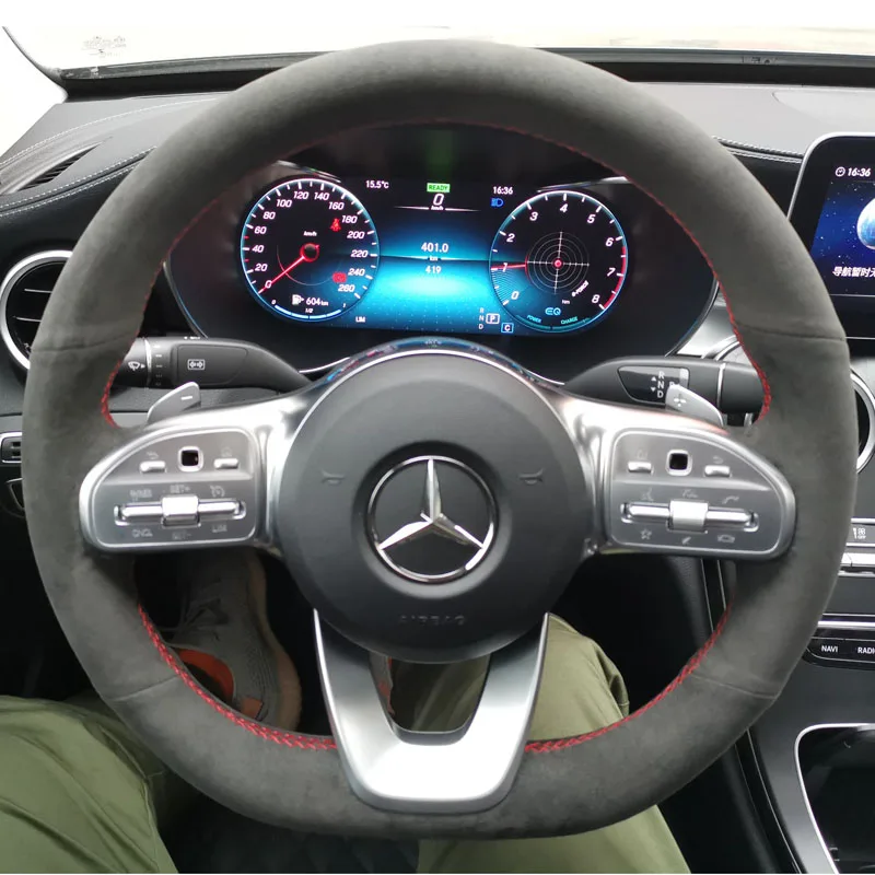 Diy Leder Lenkrad Hand Nahen Wrap Abdeckung Fit Fur Mercedes Benz A Klasse W177 2018 2019 B Klasse C Klasse Cls 2018 2020 Steering Covers Aliexpress