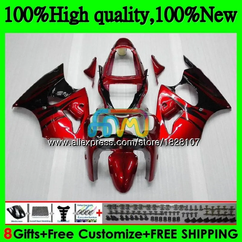 Корпус для KAWASAKI 600CC ZZR600 ZX600CC кузов 14BS. 0 ZZR-600 ZZR 600 05 06 07 08 2005 2006 2007 2008 обтекатель комплект Красный Пламя