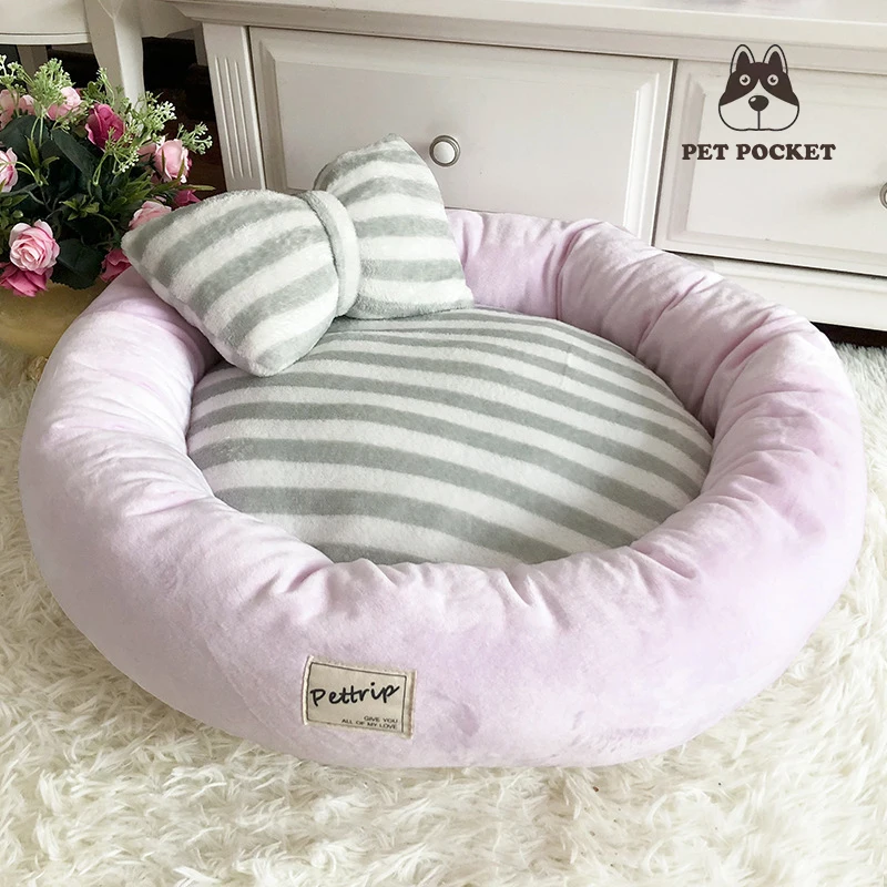 pink Сезон Хрустальный бархатный Питомник Гнездо для питомцев щенков кошачий наполнитель Милая собачка Кошачий Ящик товары для питомцев Питомник Кровать для питомцев собачий кошачий наполнитель - Цвет: pink