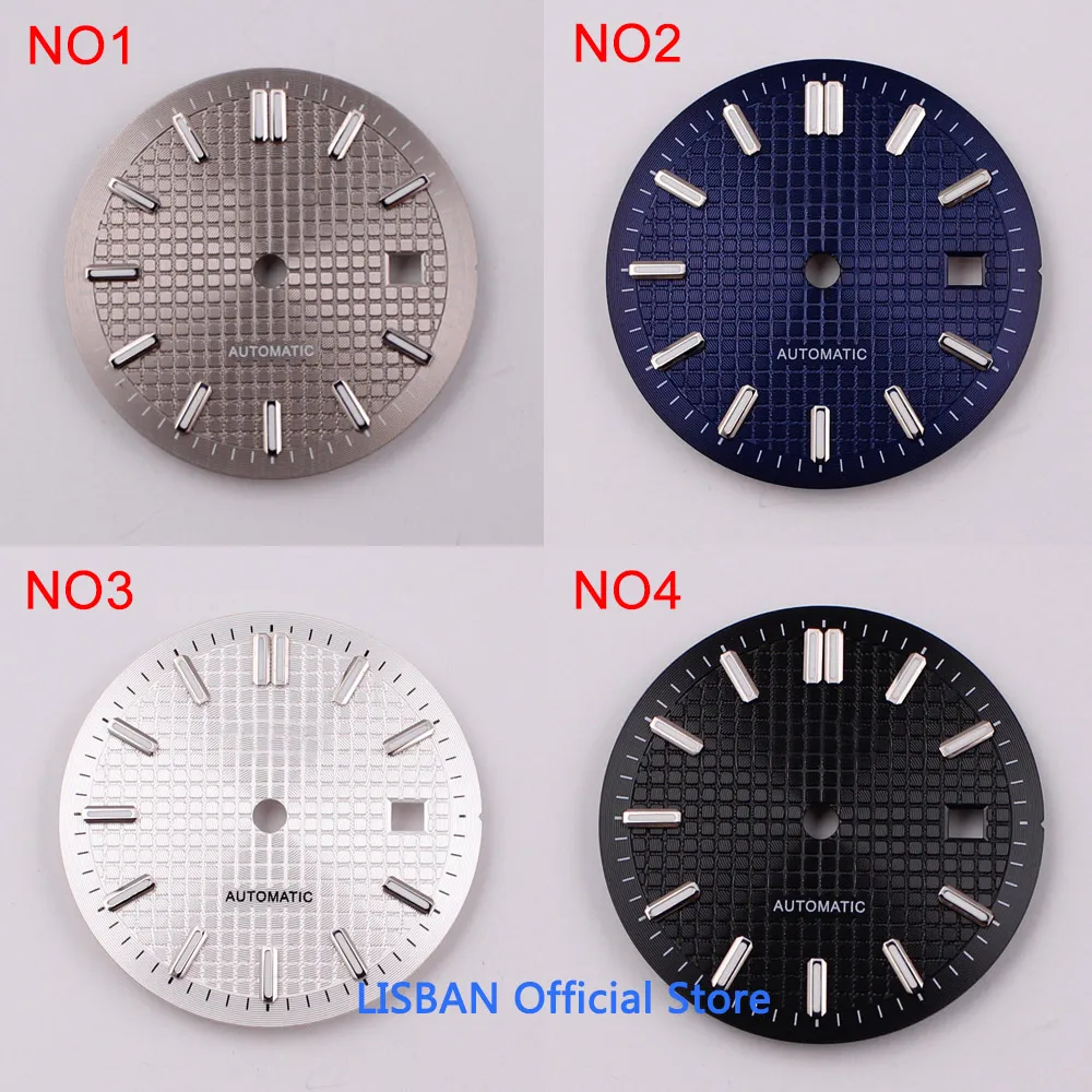 Lancette Orologio 29 Mm In Stile Romano Blu - Compatibile Con NH35A, Miyota 8215, ETA 2824, PT5000 E Altri Movimenti, Design Luminoso Verde
