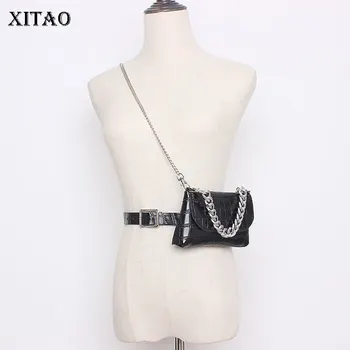 

XITAO Chain Accessory Bag Crocodile Pattern Cummerbunds Fashion New Women 2020 Spring Full Sleeve Casual Minority XJ3441