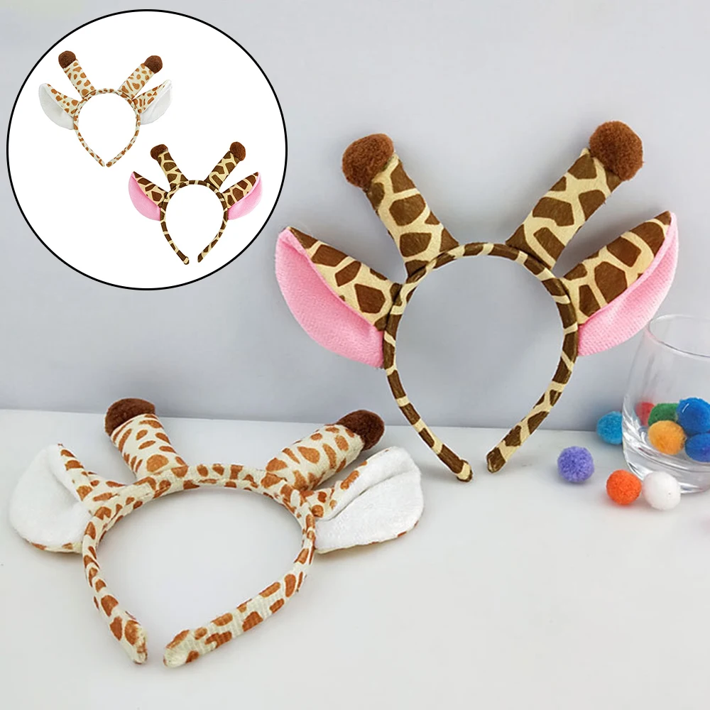 Lovely Giraffe Headband Creative Chic Hair Hoop For Christmas Hairband Hair Accessories Cosplay Costumes Accessories 9pcs lot lovely plastic unicorn hair bands birthday supplies for kids girls headband with teeth hair hoop chic hair accessories