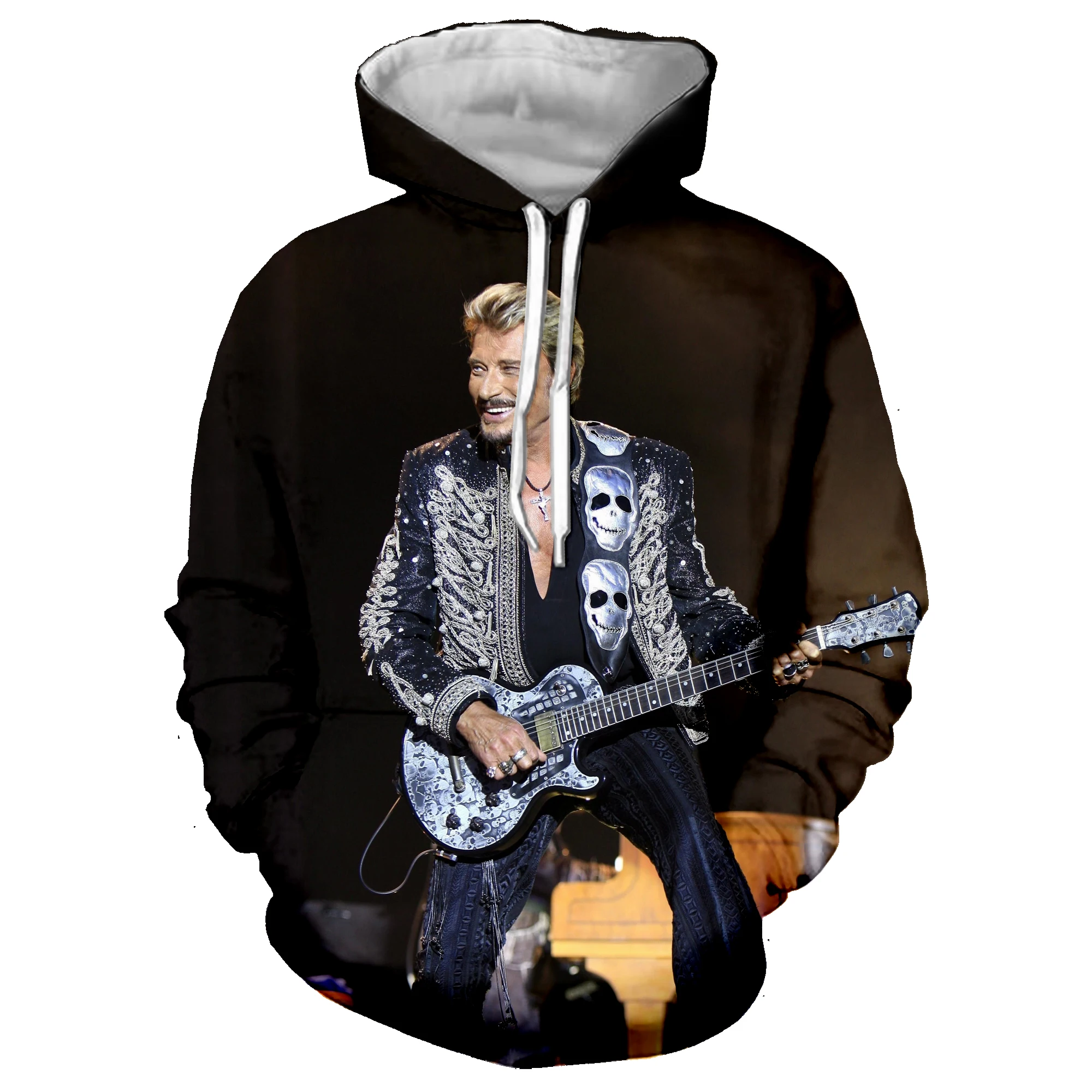 

Pop Singer Johnny Hallyday 3D Print Rock Harajuku Jacket Unisex Hip Hop Sweatshirt Hoodies Unisex Autumn Streetwear Hoodie Tops