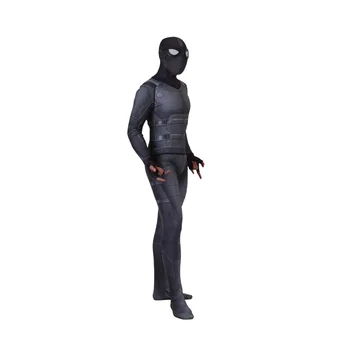 

Spider-Man Far From Home Stealth Suit Costume Spiderman Noir Cosplay Black Bodysuit Jumpsuits Superhero Halloween Costume