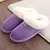 Г. Меховые Туфли женские шлепанцы домашние в помещении Мягкие тапочки женские плюшевые домашние шлепанцы цвета хаки, розовый, синий, коричневый, фиолетовый - Цвет: Purple1