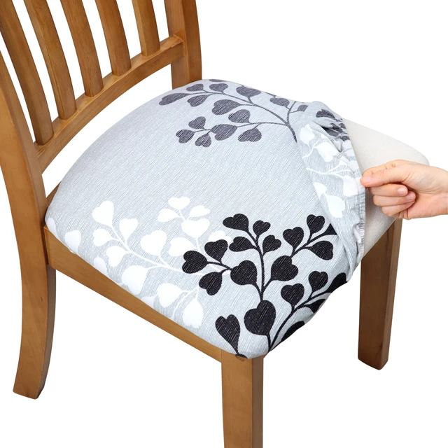 Fodera per sedia da pranzo rimovibile con fascia elastica stampata cuscino  per sedia elasticizzato fodera per