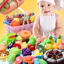Детские кухонные игрушки для детей, фруктовые и овощные игрушки, набор для приготовления пищи, ролевые игры, посуда, поддельная еда, подарок для девочек