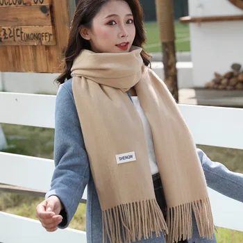 

2019 solid color soft women scarf cashmere-like scarves lady summer thin shawls wraps winter pashmina femal hijab headband