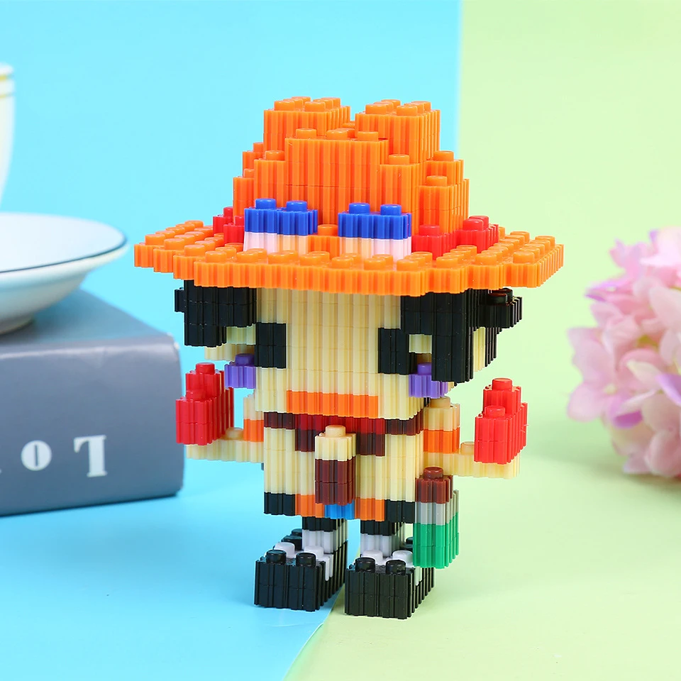 Аниме One Piece Magic Blocks Пиратская Обезьяна D Luffy Chopper Zoro Portgas · Ace Mini Соединительный