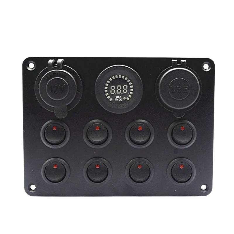Red 1 шт. 12 В RV Автомобильная Морская Лодка 8 банд водонепроницаемый выключатель переключатель панель для автомобиля Лодка RV грузовик ATV UTV Camper Caravan - Цвет: Red
