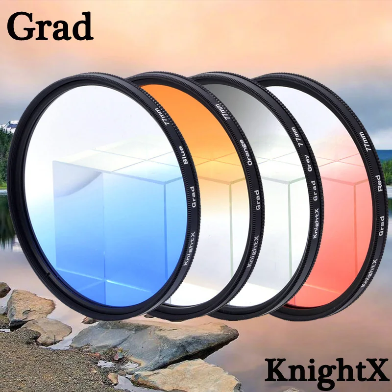 KnightXCameraLensFilterGradgreyDSLRRedOrangeYellowGreenBlue
