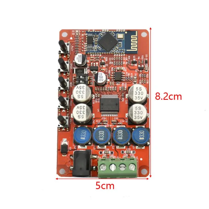 Приемник TDA7492P AUX 50Wx2 Bluetooth4.0 плата цифрового усилителя акриловый чехол|Аксессуары