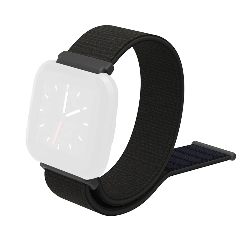 Тканые нейлоновые часы, спортивный ремешок для Fitbit Versa 2, сменный дышащий браслет с петлей на запястье, ремешок для часов