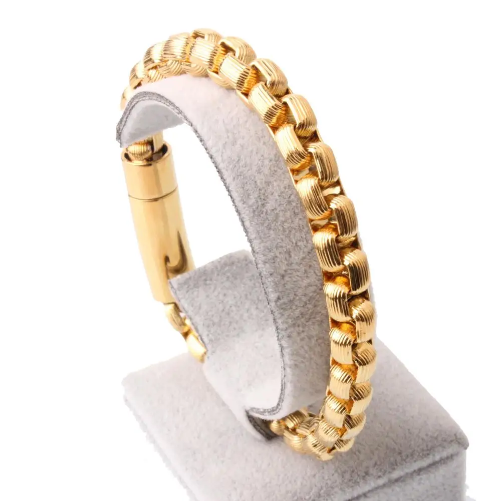 Модный браслет с витой цепью из нержавеющей стали 23 см для мужчин Серебряный 9 мм ширина связывающий браслет с прямоуголными звеньями ювелирные изделия аксессуар