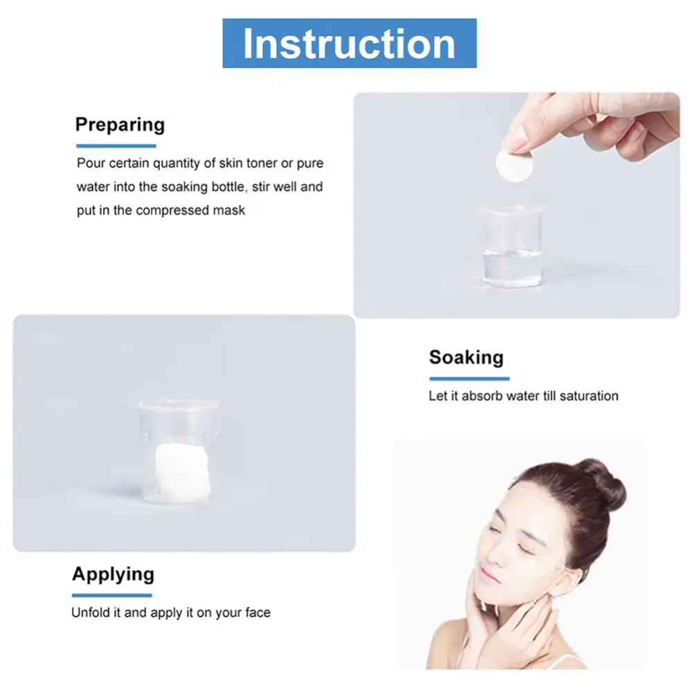 Compressed Facemask Paper Disposable Sheet Cotton DIY Facemask Makeup Wipes Beauty Tools Face Wrapped Care Paper Face Whitening