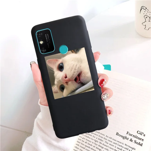 For Huawei Honor 8S 8A 8C 8X 6X 6C 9A 9C 9S 9X Lite 7C 7A Pro Case Cute Cat Matte Candy Silicone Cover Honor V10 V20 V30 X10 V9 001U132