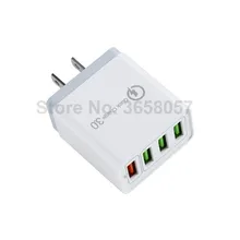 100 шт 4usb 3,0 настенное зарядное устройство Qc3.0 быстрое Usb зарядное устройство для путешествий Великобритания/ЕС/США Быстрая зарядка 4 порта Usb зарядное устройство для мобильного телефона для i Phone 11